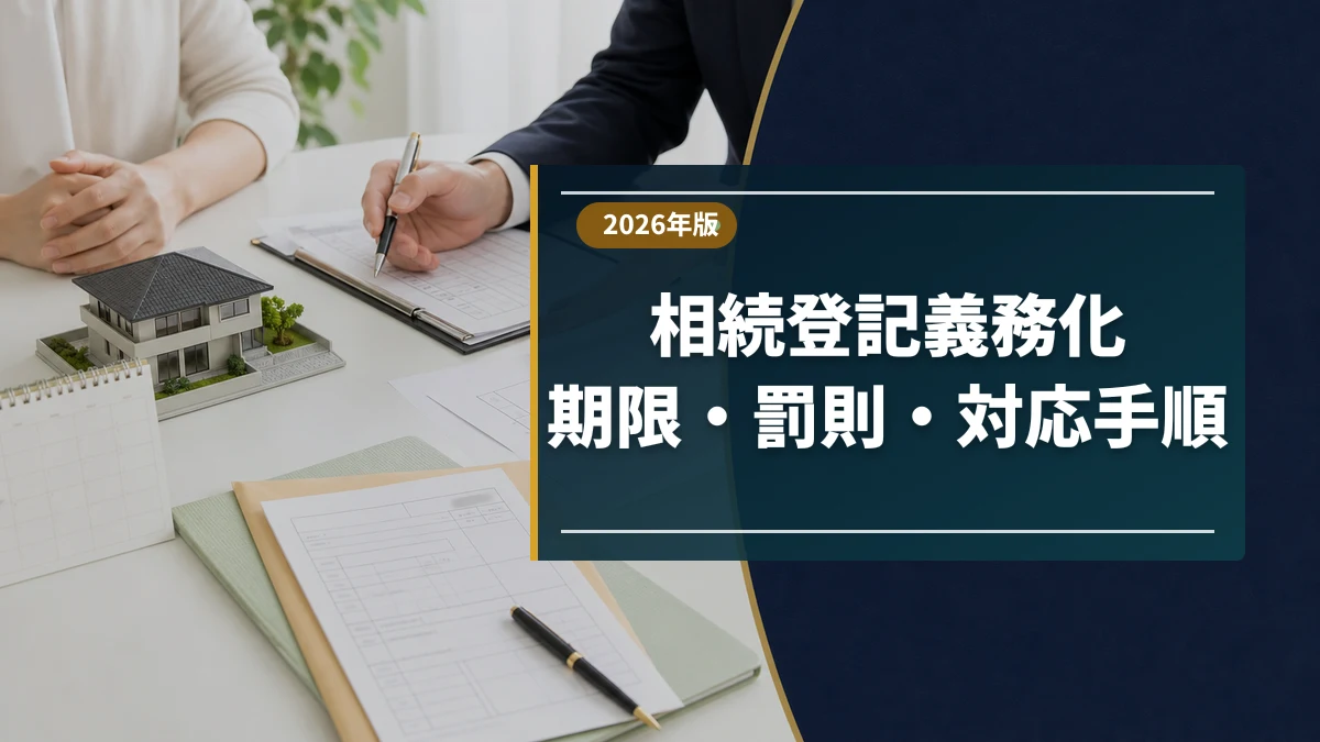 相続登記義務化の期限・罰則・対応手順 2026年版のアイキャッチ画像