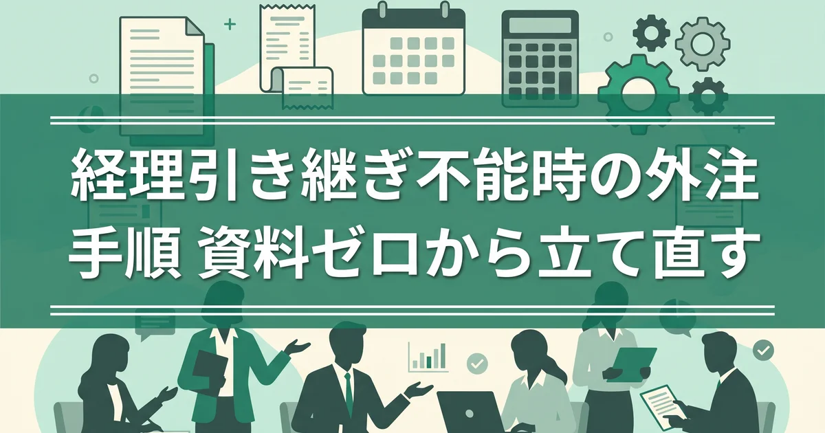 経理引き継ぎ不能時の外注手順|資料ゼロから立て直す