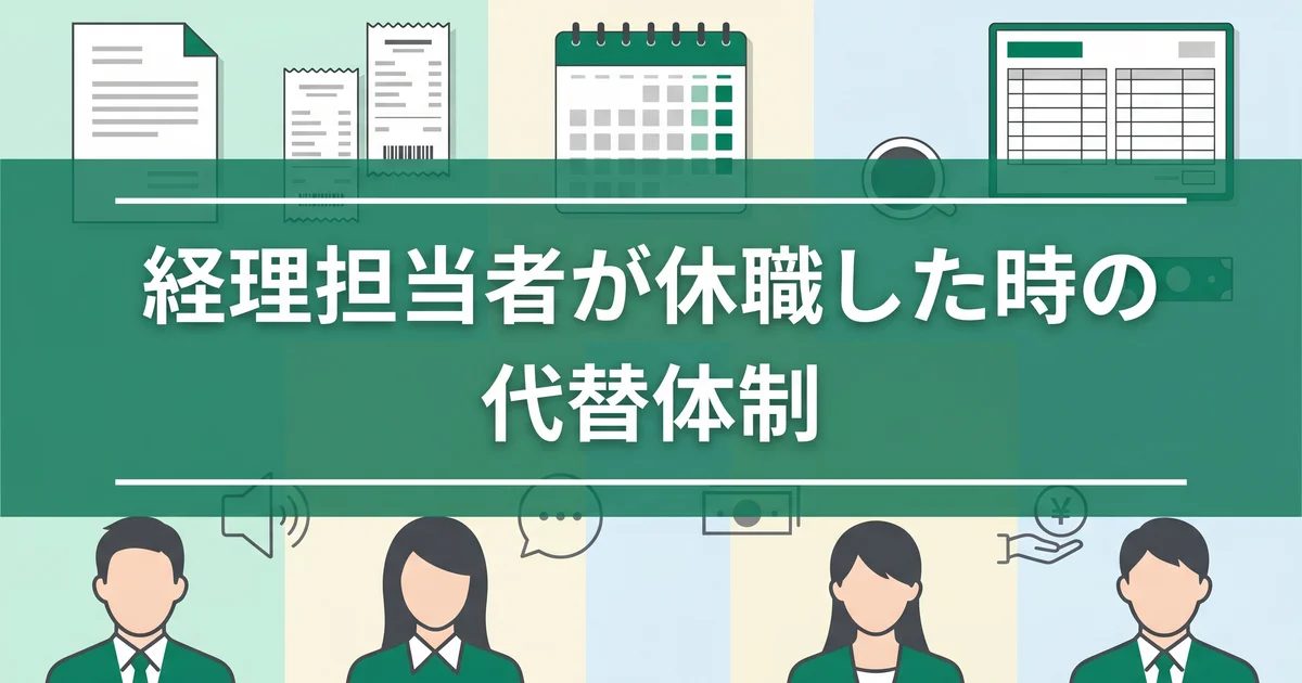 経理担当者が休職した時の代替体制
