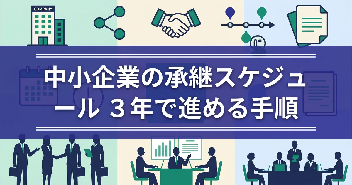 中小企業の承継スケジュール|3年で進める手順
