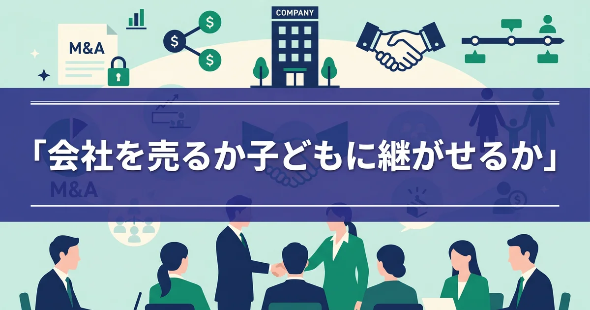 会社を売るか子どもに継がせるか