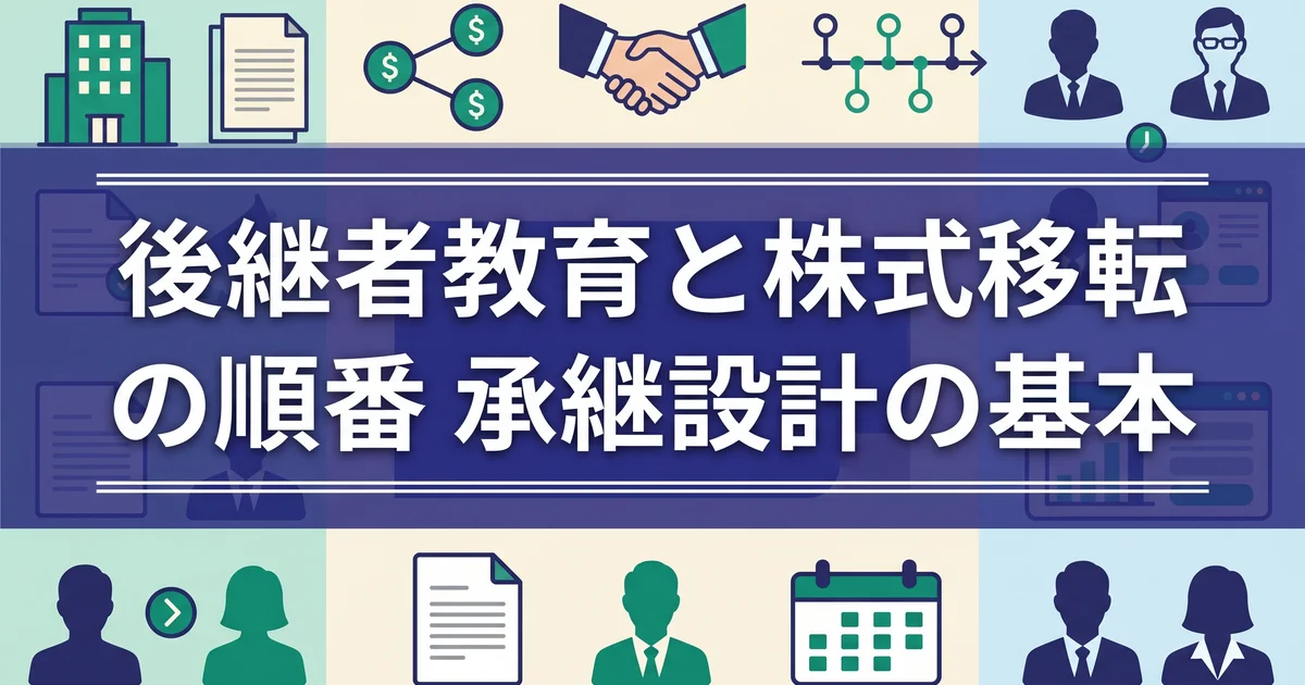 後継者教育と株式移転の順番|承継設計の基本