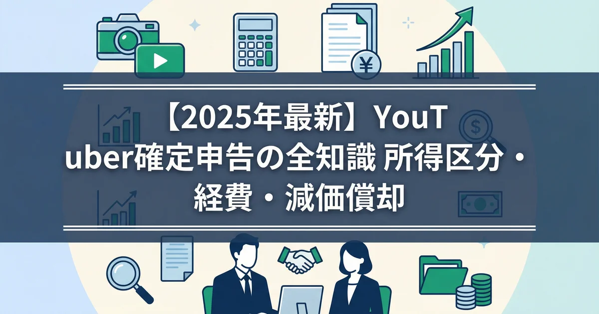 YouTuberの確定申告と経費の判断軸｜税理士が解説