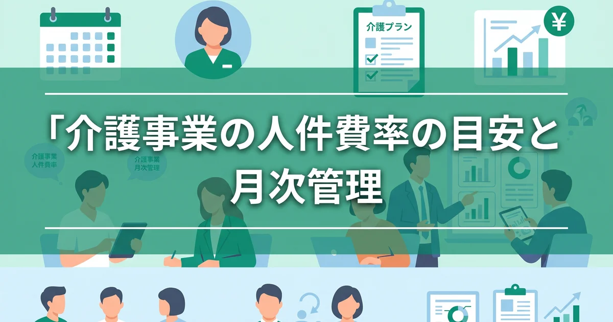 介護事業の人件費率の目安と月次管理
