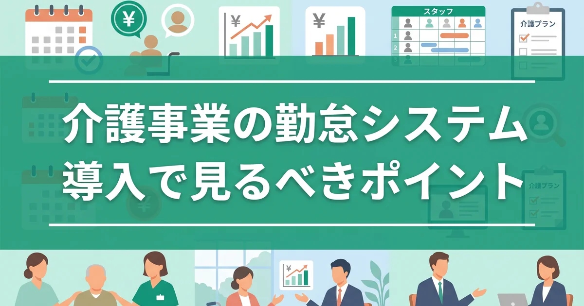 介護事業の勤怠システム導入で見るべきポイント