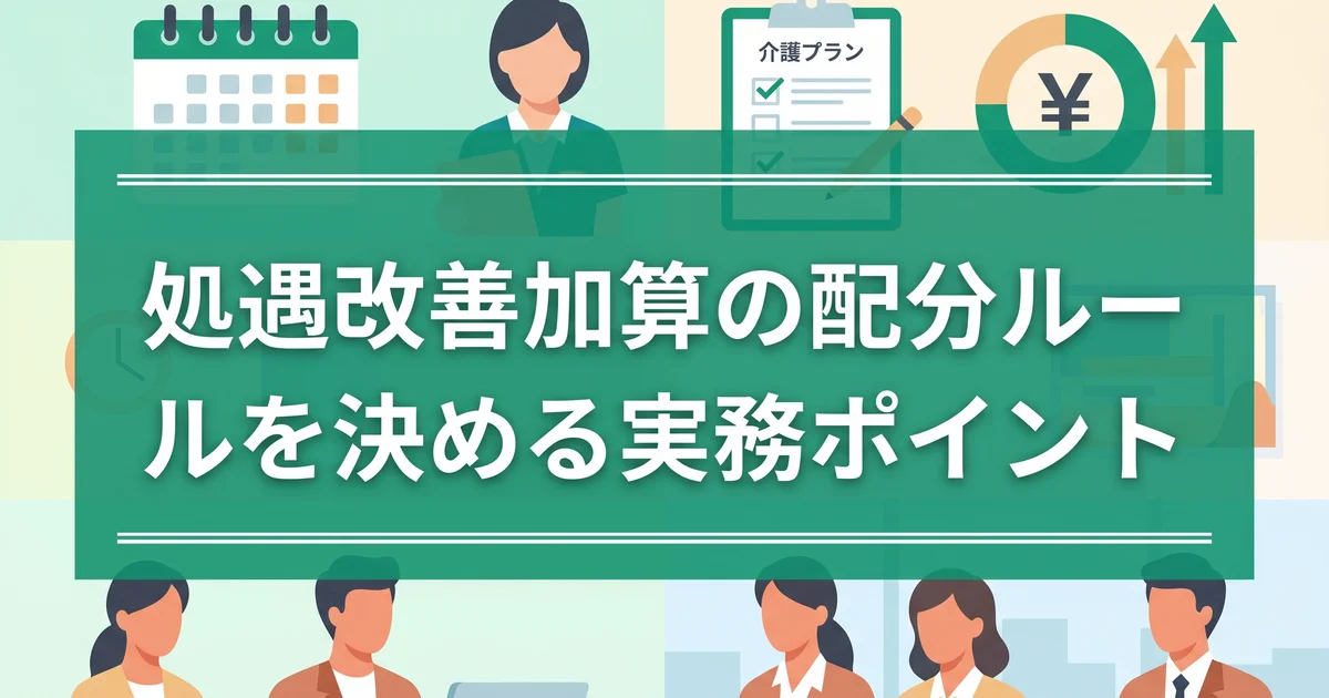 処遇改善加算の配分ルールを決める実務ポイント