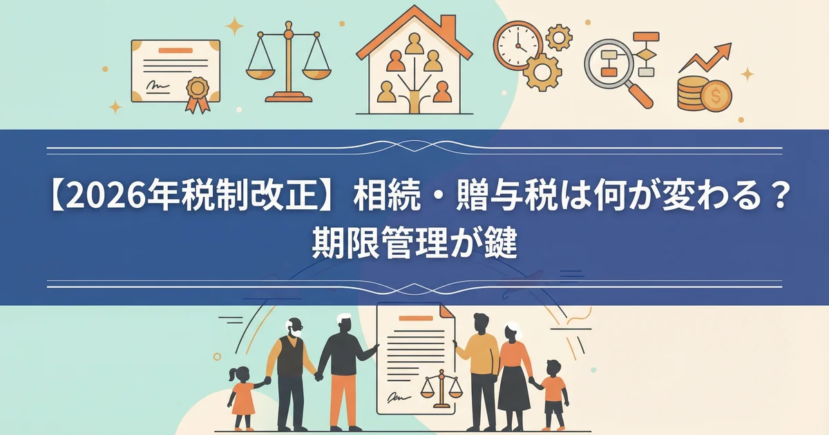 相続税税制改正2026の要点|贈与税も税理士が解説