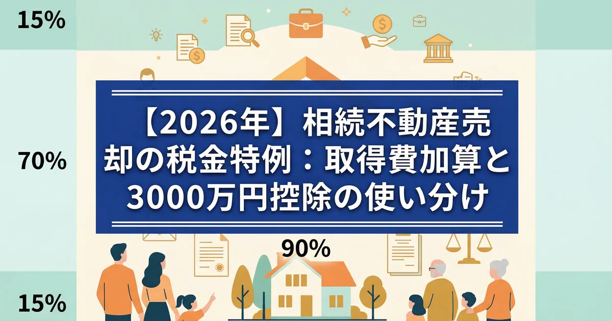 相続不動産売却の税金2026｜取得費加算と3000万控除
