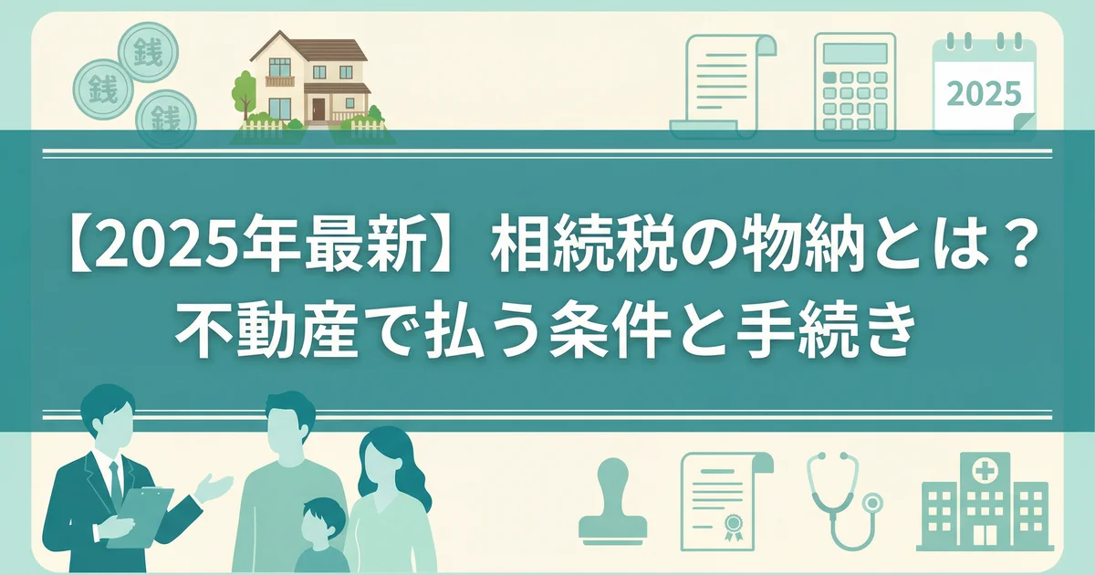 相続税の物納とは?不動産で納める条件と手続|税理士が解説