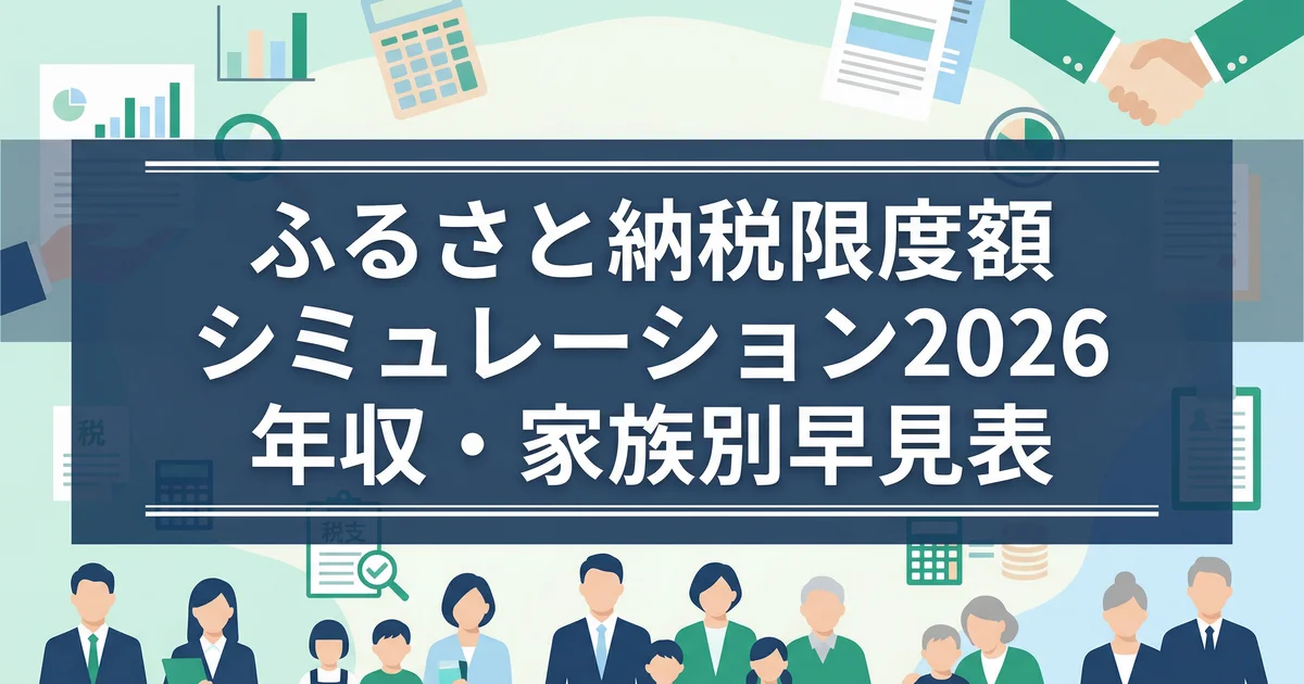 ふるさと納税限度額シミュレーション2026|年収・家族別早見表