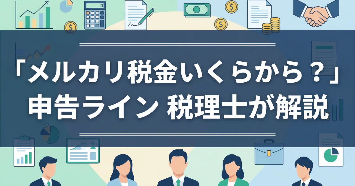 メルカリ税金いくらから？申告ライン｜税理士が解説