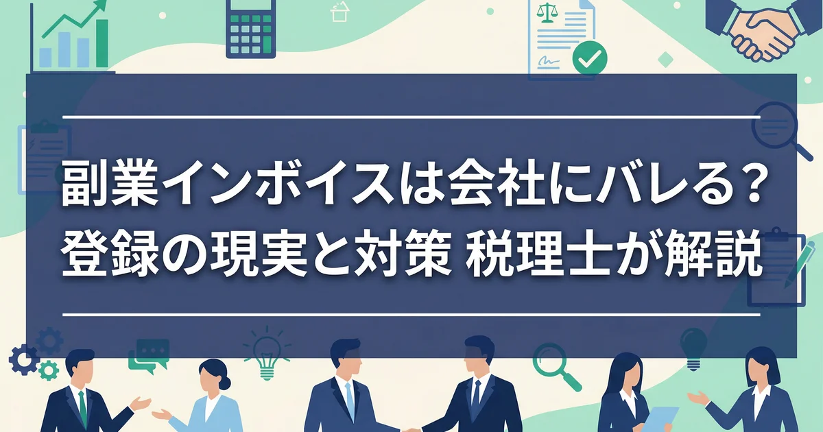 副業インボイスは会社にバレる?登録の現実と対策|税理士が解説