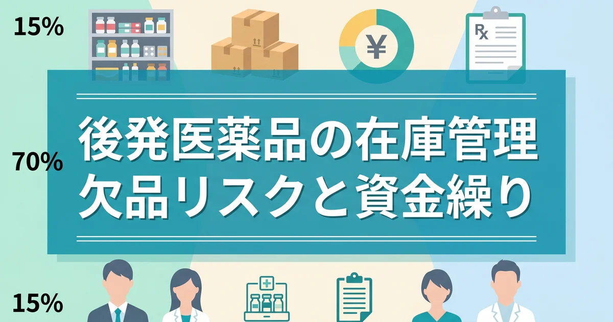 後発医薬品の在庫管理|欠品リスクと資金繰り