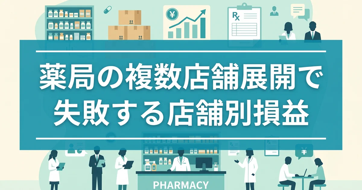 薬局の複数店舗展開で失敗する店舗別損益