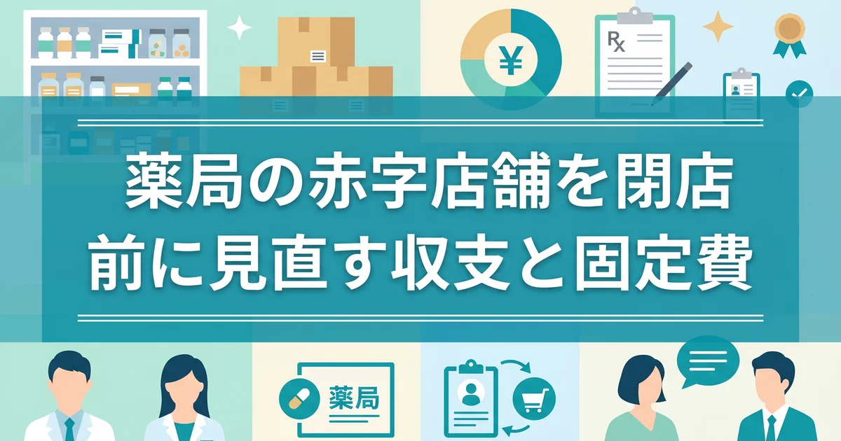 薬局の赤字店舗を閉店前に見直す収支と固定費