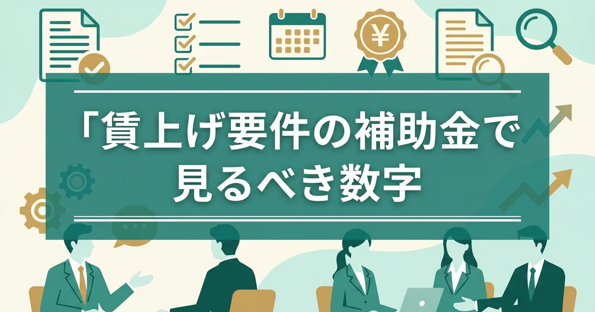 賃上げ要件の補助金で見るべき数字