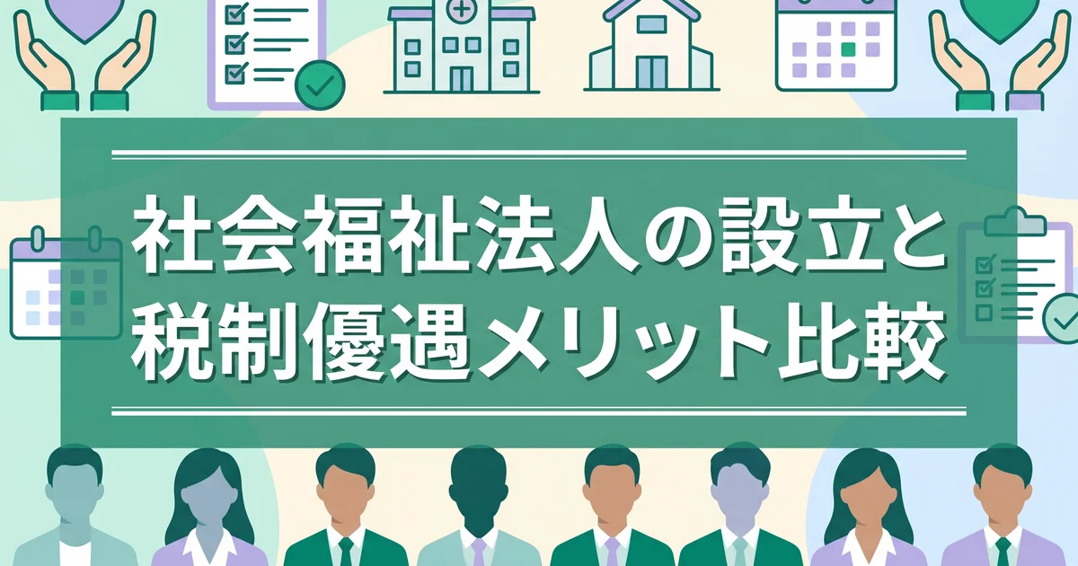 社会福祉法人の設立と税制優遇メリット比較