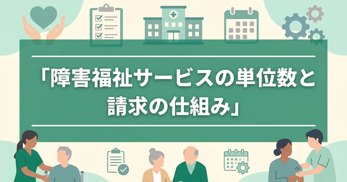 障害福祉サービスの単位数と請求の仕組み