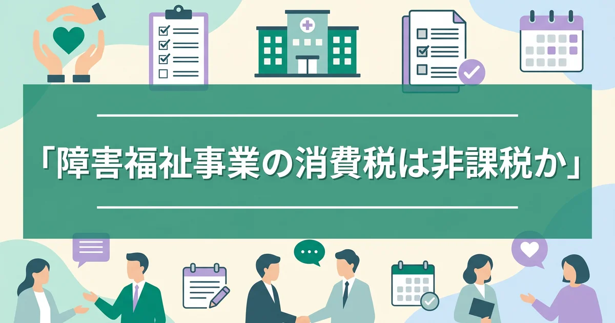 障害福祉事業の消費税は非課税か